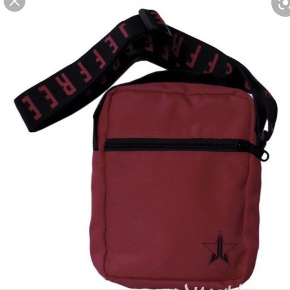 Jeffree Star Burgandy Crossbody Bag
